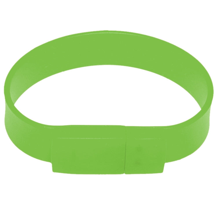 กำไลซิลิโคนขนาด 16GB USB 2.0 แฟลชดิสก์, 16GB (Green)