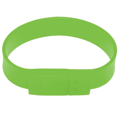 กำไลซิลิโคนขนาด 16GB USB 2.0 แฟลชดิสก์, 16GB (Green)