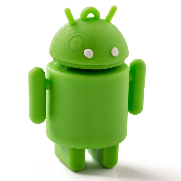 แฟลชดิสก์ USB สไตล์หุ่นยนต์ Android 4GB (สีเขียว), 4GB