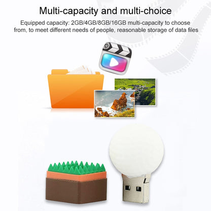 แฟลชดิสก์ USB สไตล์กอล์ฟ 16GB, 2GB, 4GB, 8GB, 16GB