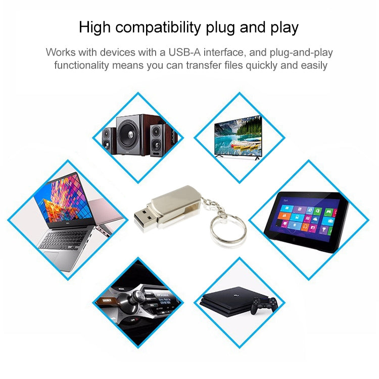 แฟลชดิสก์ Mini USB 2.0 Metal Series พร้อมพวงกุญแจ (16GB), 2GB, 4GB, 8GB, 16GB