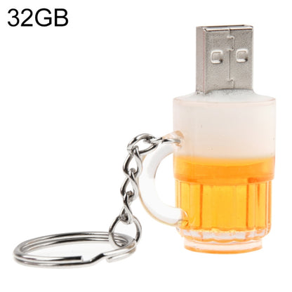 แฟลชดิสก์ USB สไตล์พวงกุญแจเบียร์พร้อมหน่วยความจำ 32GB, 32GB