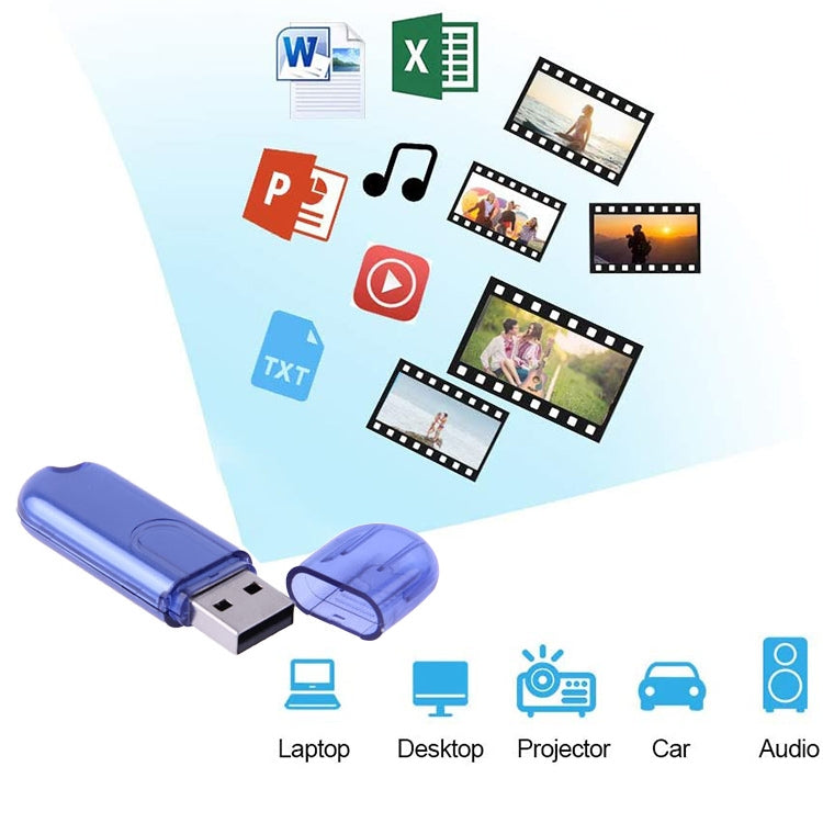 แฟลชดิสก์ USB ขนาด 8GB, 8GB (Blue)