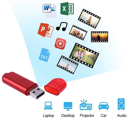 แฟลชดิสก์ USB ขนาด 8GB, 8GB (Red)