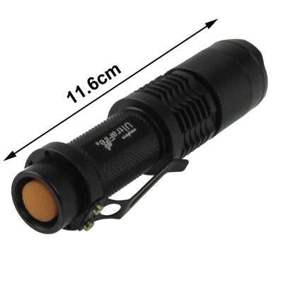 3 โหมด, Cree XM-L T6 LED, แสงสีขาว, ฟลักซ์ส่องสว่าง: 700lm, ความยาว: 11.6 ซม.
