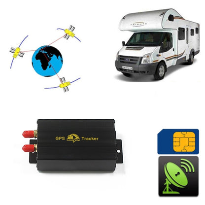 ระบบติดตามยานพาหนะ 103B GSM / GPRS / GPS รองรับหน่วยความจำการ์ด TF แบนด์: 850 / 900 / 1800 / 1900Mhz, 103A, 103B, Remote Control (Cut off Oil and Circuit)