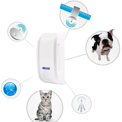 KH-909 Universal IPX6 เครื่องติดตาม GPS กันน้ำสำหรับสัตว์เลี้ยง / เด็ก / ผู้สูงอายุ, KH-909 White + Black, KH-909 White + Blue