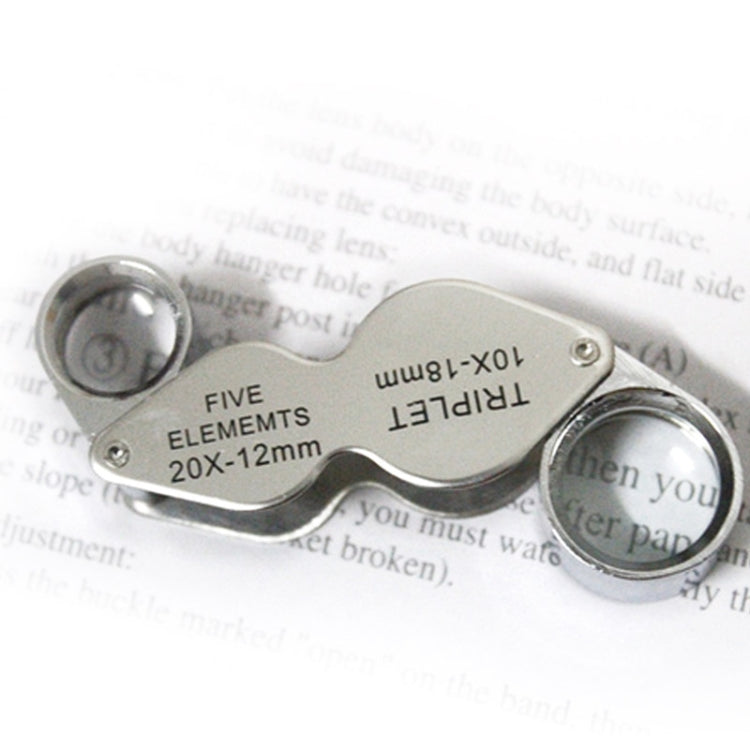 10X - 20X แบบพกพาและหมุนได้เครื่องประดับมือถือ Loupe แว่นขยายอ่านหนังสือแว่นขยาย (MG22181), 10X - 20X