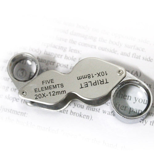 10X - 20X แบบพกพาและหมุนได้เครื่องประดับมือถือ Loupe แว่นขยายอ่านหนังสือแว่นขยาย (MG22181), 10X - 20X