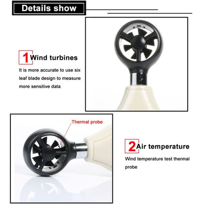 BENETECH เครื่องวัดความเร็วลมแบบดิจิตอลอิเล็กทรอนิกส์ (GM816A), GM816A