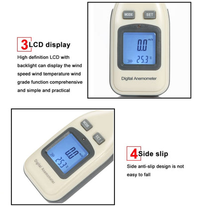 BENETECH เครื่องวัดความเร็วลมแบบดิจิตอลอิเล็กทรอนิกส์ (GM816A), GM816A