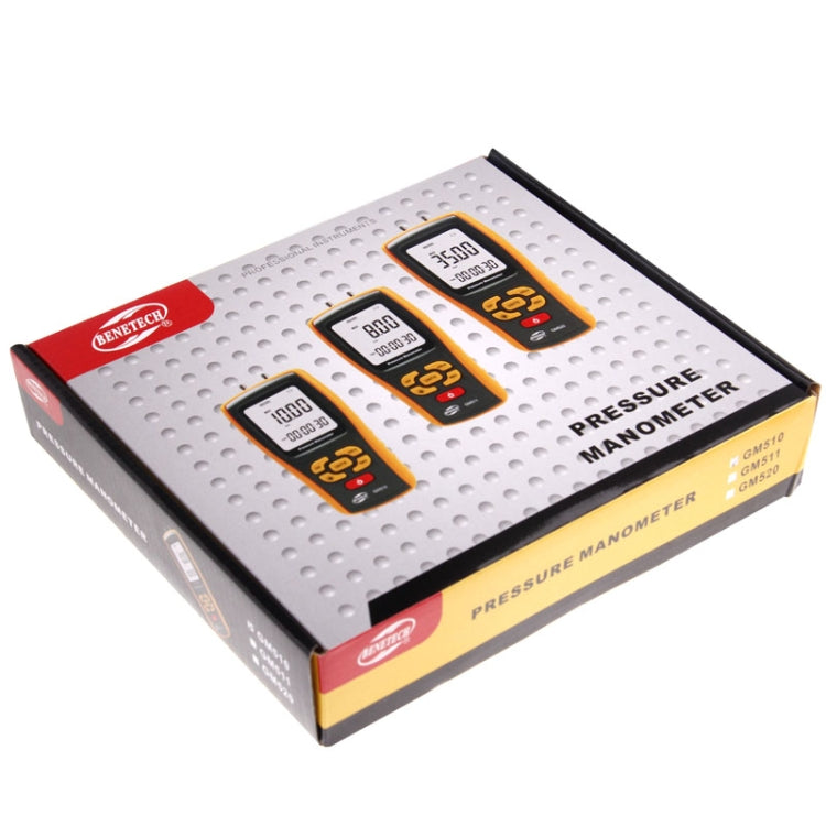 BENETECH GM520 เครื่องวัดความดันจอแสดงผล LCD
