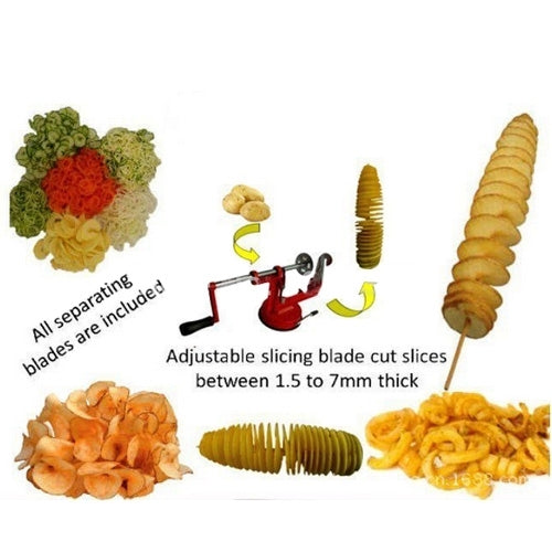 ที่หั่นมันฝรั่งเกลียว ขนาด: ประมาณ 21ซม. x 13ซม, Spiral Potato Slicer