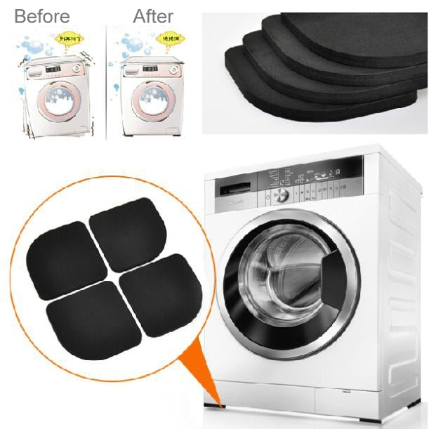 4 ชิ้นกันกระแทกและแผ่นกันลื่นผ้าฝ้ายปิดเสียงสำหรับเครื่องซักผ้า, Anti-slip Pad Mute Cotton