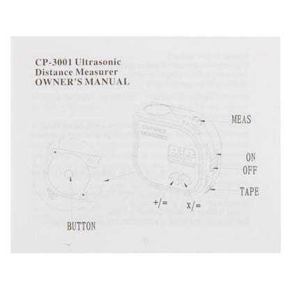 CP-3001 เครื่องวัดระยะด้วยคลื่นอัลตราโซนิก Laser Point พร้อมเทปวัดความยาว 1 ม