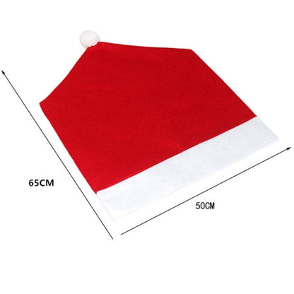 ผ้าคลุมเก้าอี้ตกแต่งเทศกาลคริสต์มาสหมวกแดง ขนาด 65ซม. x 50ซม, Red Hat