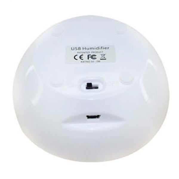 เครื่องทำความชื้นในอากาศ USB พร้อมตัวบ่งชี้สีแดงขนาดเล็กและสวิตช์ควบคุมปริมาณไอ (สีขาว + เขียว), USB Air Humidifier