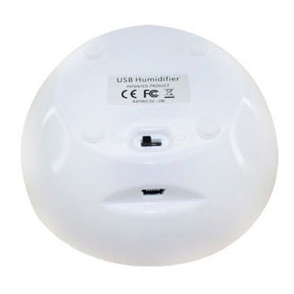 เครื่องทำความชื้นในอากาศ USB พร้อมตัวบ่งชี้สีแดงขนาดเล็กและสวิตช์ควบคุมปริมาณไอ (สีขาว + เขียว), USB Air Humidifier