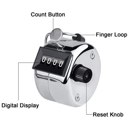 สไตล์ย้อนยุค 0.8 นิ้วหน้าจอ 4 หลักเครื่องกลคู่มือโลหะเคาน์เตอร์, Manual Metal Counter