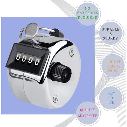 สไตล์ย้อนยุค 0.8 นิ้วหน้าจอ 4 หลักเครื่องกลคู่มือโลหะเคาน์เตอร์, Manual Metal Counter