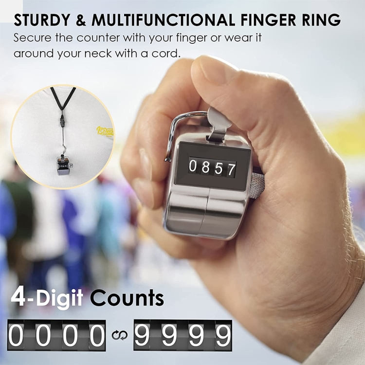 สไตล์ย้อนยุค 0.8 นิ้วหน้าจอ 4 หลักเครื่องกลคู่มือโลหะเคาน์เตอร์, Manual Metal Counter
