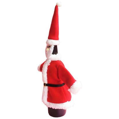 คริสต์มาสอาหารค่ำตาราง Santa ตกแต่งผ้า Plush แชมเปญขวดไวน์กระเป๋าชุด, Santa  Cloth