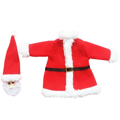 คริสต์มาสอาหารค่ำตาราง Santa ตกแต่งผ้า Plush แชมเปญขวดไวน์กระเป๋าชุด, Santa  Cloth