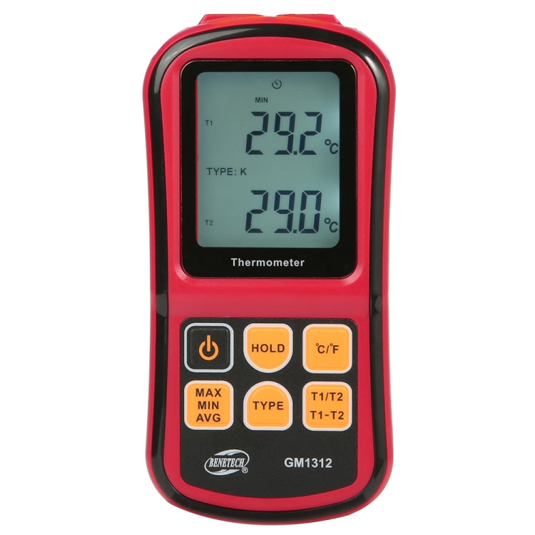 BENETECH GM1312 เทอร์โมคัปเปิ้ลเทอร์โมคัปเปิลหน้าจอ LCD ขนาด 2.4 นิ้ว วัดประเภท J,K,T,E,N และ R, ช่วงการวัด: -50~300C