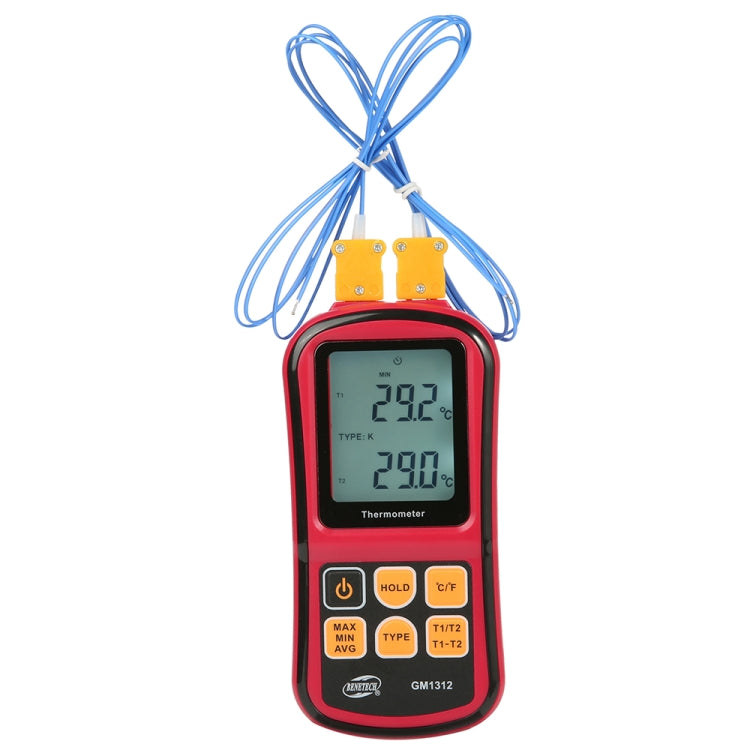 BENETECH GM1312 เทอร์โมคัปเปิ้ลเทอร์โมคัปเปิลหน้าจอ LCD ขนาด 2.4 นิ้ว วัดประเภท J,K,T,E,N และ R, ช่วงการวัด: -50~300C