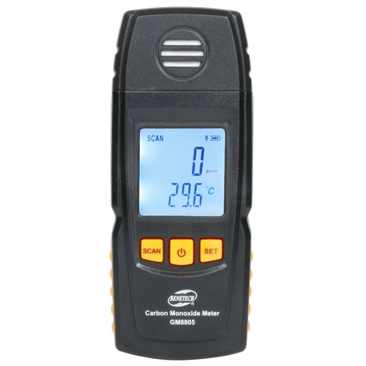 BENETECH GM8805 จอแสดงผล LCD มือถือคาร์บอนมอนอกไซด์ CO Monitor เครื่องตรวจจับ Meter Tester, ช่วงการวัด: 0-1000ppm