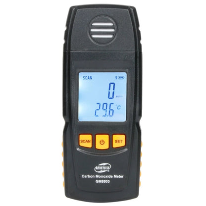 BENETECH GM8805 จอแสดงผล LCD มือถือคาร์บอนมอนอกไซด์ CO Monitor เครื่องตรวจจับ Meter Tester, ช่วงการวัด: 0-1000ppm