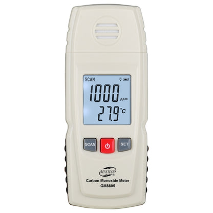 BENETECH GM8805 จอแสดงผล LCD มือถือคาร์บอนมอนอกไซด์ CO Monitor เครื่องตรวจจับ Meter Tester, ช่วงการวัด: 0-1000ppm
