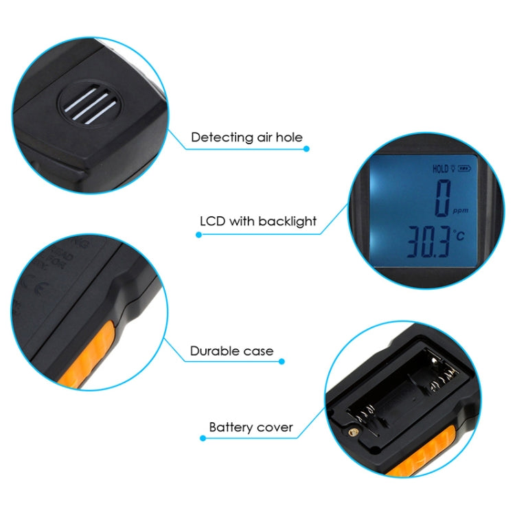 BENETECH GM8805 จอแสดงผล LCD มือถือคาร์บอนมอนอกไซด์ CO Monitor เครื่องตรวจจับ Meter Tester, ช่วงการวัด: 0-1000ppm
