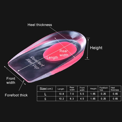 ผู้หญิงซิลิโคนเจล Comfort Heel Cups Pads Half Pads, Size: S, 1 Pair, Blue, 1 Pair