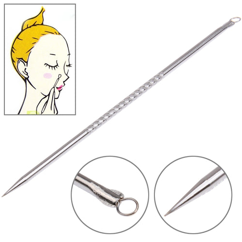 สิวหัวดำ สิวสิว Comedone Remover ปลอดภัยทำความสะอาดเข็มสแตนเลส, Stainless Steel Needle