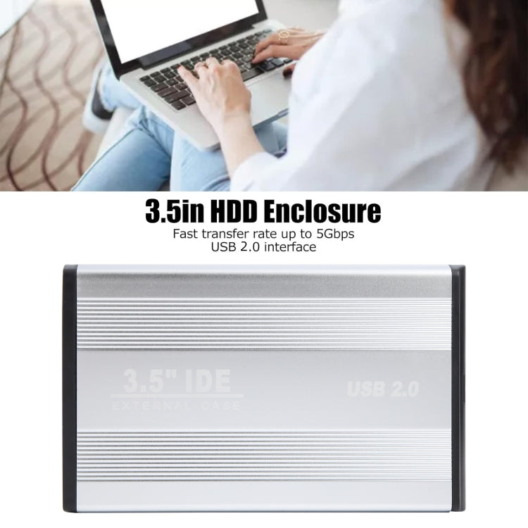 เคสภายนอก HDD ขนาด 3.5 นิ้ว รองรับฮาร์ดไดรฟ์ IDE, IDE (EU Plug), IDE (UK Plug)