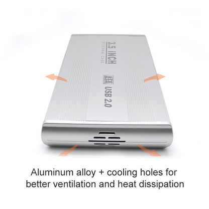 เคสภายนอก HDD SATA ขนาด 3.5 นิ้ว รองรับ USB 2.0, SATA With 2.0A Power, SATA With 1.5A Power
