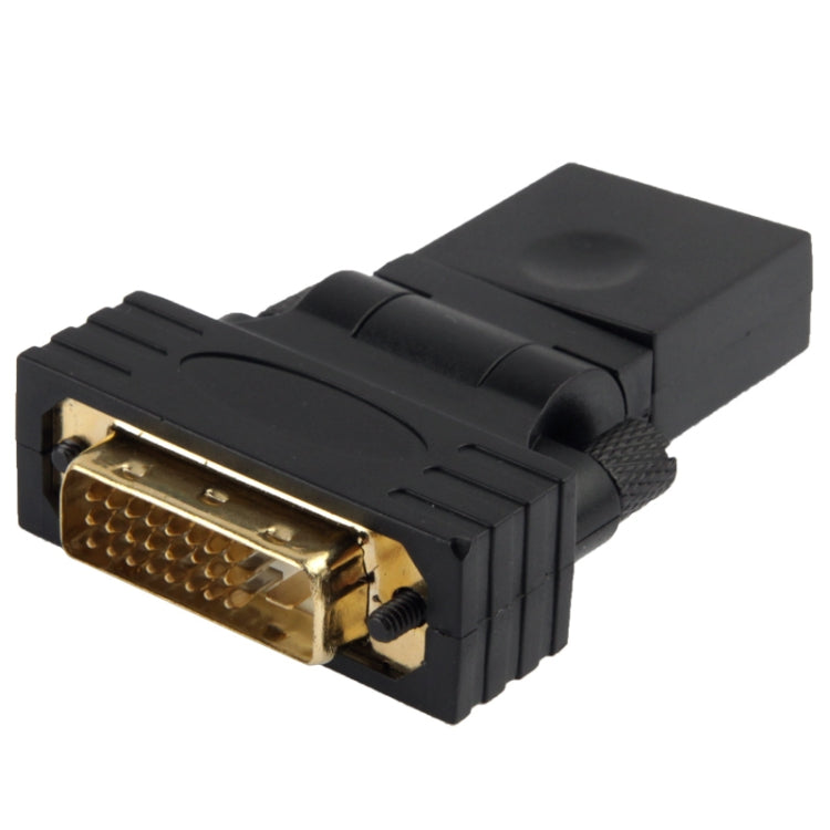 การหมุน 360 องศาชุบทอง DVI 24 + 1 พินชายถึง 19 พินอะแดปเตอร์ HDMI หญิง, DVI 24+1Pin Male to HDMI Female