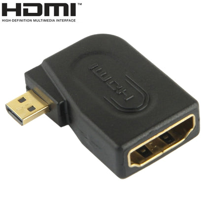 อะแดปเตอร์ Micro HDMI ชุบทองชายกับอะแดปเตอร์ HDMI 19 พินหญิงพร้อมมุม 90 องศา, Micro HDMI to HDMI