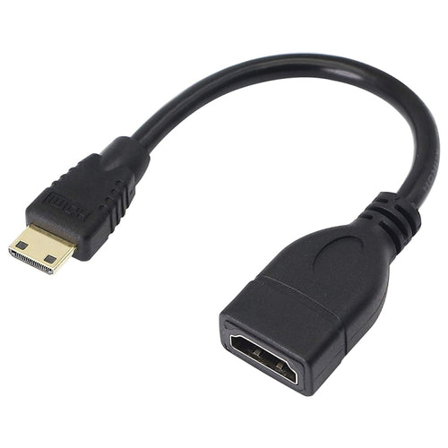 17 ซม. ชุบทองมินิ HDMI ชายกับสาย HDMI 19 พินหญิง, Mini HDMI to HDMI