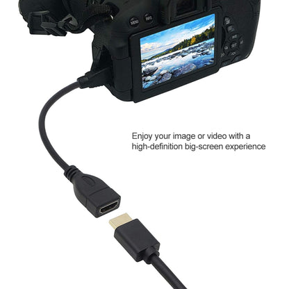 17 ซม. ชุบทองมินิ HDMI ชายกับสาย HDMI 19 พินหญิง, Mini HDMI to HDMI