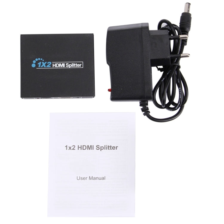 HDV-9812 Mini HD 1080P 1x2 HDMI V1.4 แยกสำหรับ HDTV / STB / DVD / โปรเจคเตอร์ / DVR, HDMI V1.4