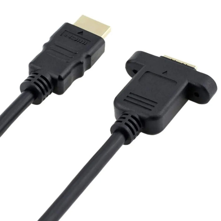 สายอะแดปเตอร์ตัวเมีย HDMI (Type-A) ชายไปเป็น HDMI (Type-A) ขนาด 30 ซม. พร้อมรูสกรู 2 รู, HDMI AM to AF with Ear Hole (30cm)