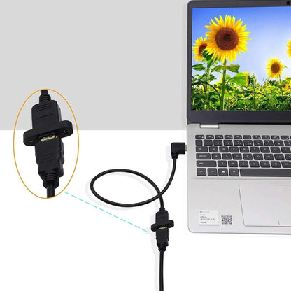 สายอะแดปเตอร์ตัวเมีย HDMI (Type-A) ชายไปเป็น HDMI (Type-A) ขนาด 30 ซม. พร้อมรูสกรู 2 รู, HDMI AM to AF with Ear Hole (30cm)