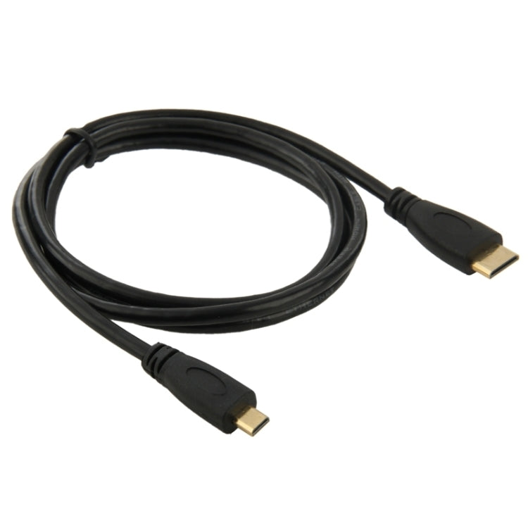 สายเคเบิลอะแดปเตอร์ชายมินิ HDMI 1 ม. ถึงไมโคร HDMI ชาย, Mini HDMI Male, Length: 1m