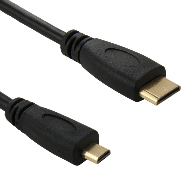สายเคเบิลอะแดปเตอร์ชายมินิ HDMI 1 ม. ถึงไมโคร HDMI ชาย, Mini HDMI Male, Length: 1m