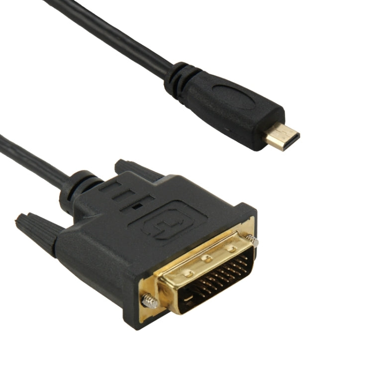 1.8 ม. ไมโคร HDMI (Type-D) ตัวผู้กับสายเคเบิลอะแดปเตอร์ตัวผู้ DVI 24 + 1 พิน, DVI 24+1 Pin Male, Length: 1.8m