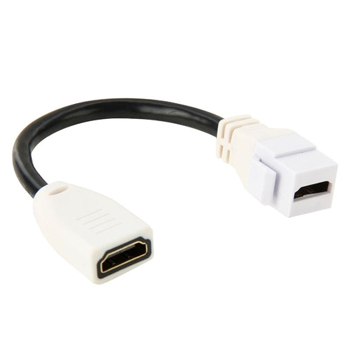 ความเร็วสูง 15 ซม. V1.4 HDMI 19 Pin Female ถึง HDMI 19 Pin Female Connector Adapter Cable, HDMI AF to AF (White)