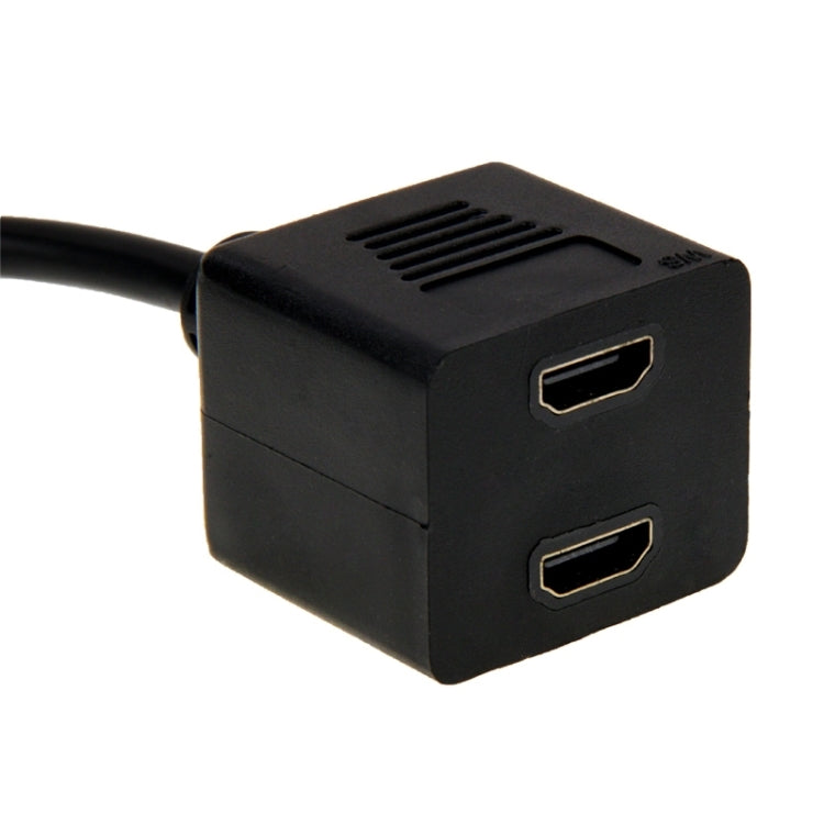 29.5 ซม. DVI 24 + 1 พินชายถึง 2 x HDMI Female Splitter Cable, DVI 24+1 Pin Male to 2 x HDMI Female
