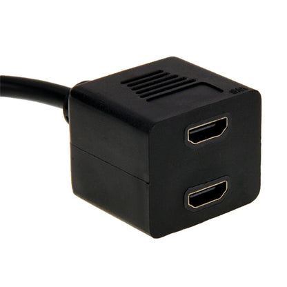 29.5 ซม. DVI 24 + 1 พินชายถึง 2 x HDMI Female Splitter Cable, DVI 24+1 Pin Male to 2 x HDMI Female
